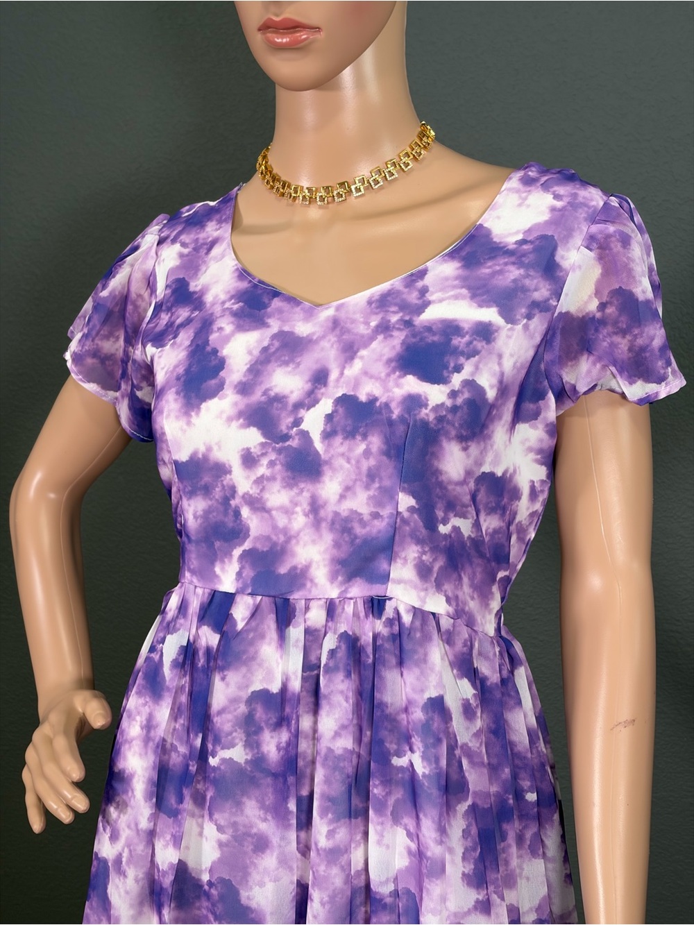 Brand new Lavender long gown Maxi dress for women,Bust size- M up to L